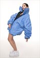 OVERSIZE BOMBER JACKET IN BABY BLUE