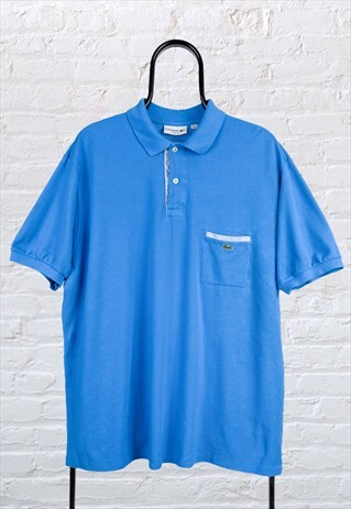VINTAGE LACOSTE POLO SHIRT BLUE XL