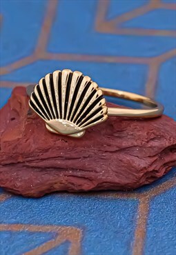Mens Seashell Ring Womens Rings Thin Ring
