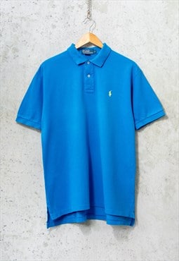 Ralph Lauren Polo shirt vintage embroidered blue L/XL