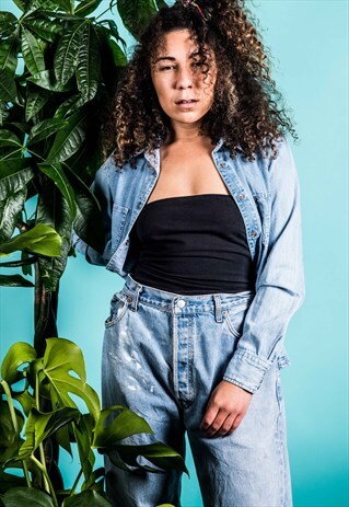 VINTAGE LIGHT BLUE DENIM SHIRT