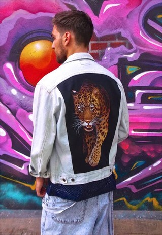 RIFLE 90S VINTAGE CUSTOMIZED TIGER DENIM JACKET