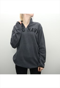 Old Navy - Grey Embroidered Quarter Zip Fleece - XXLarge