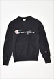 Vintage 00'S Y2K Champion Sweatshirt Jumper Black