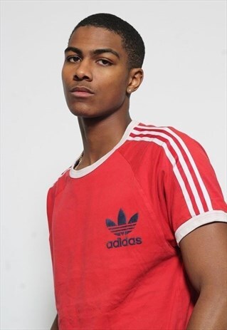 VINTAGE ADIDAS ORIGINALS LOGO T-SHIRT RED