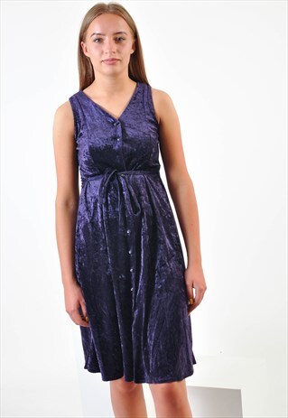 VINTAGE VELVET DRESS IN PURPLE