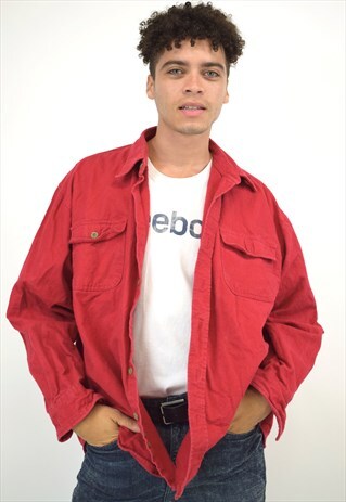 VINTAGE 90S RED PILOT RED SHIRT