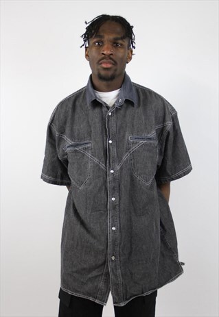 VINTAGE DIESEL GREY DENIM SHIRT