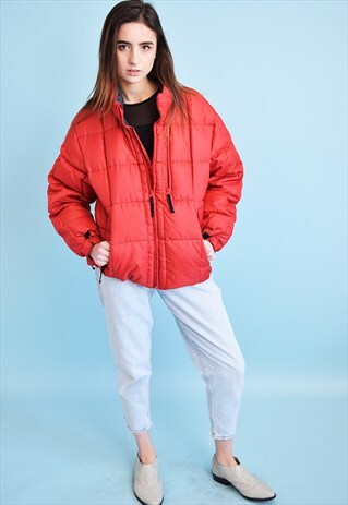 VINTAGE 90'S RETRO SPORTS PUFFER PADDED JACKET