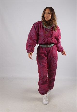 VINTAGE PEACOCK FULL SKI SUIT SNOW SPORTS UK L 14 (J9BB)