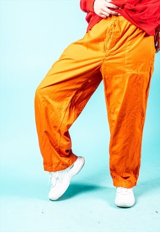 VINTAGE COMBAT TROUSERS IN NEON ORANGE