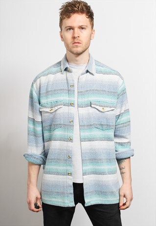 VINTAGE AZTEC PATTERNED SHIRT
