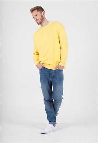CENTRE FRONT SWEATSHIRT IN RELAXED FIT YELLOW