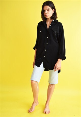 90'S RETRO MINIMALIST GRUNGE OVERSIZED SCANDI SHIRT