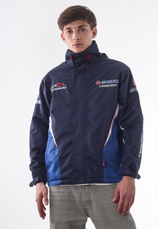 VINTAGE SUZUKI GSXR CRESCENT WINDBREAKER BLUE