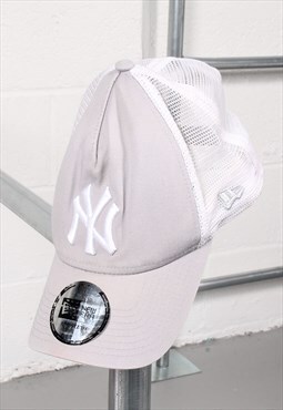 Vintage New Era MLB New York Yankees Cap Grey Baseball Hat