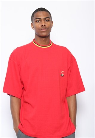 VINTAGE NIKE LOGO T-SHIRT RED