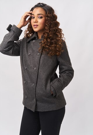 'ELINA' WOOL COAT - ASH