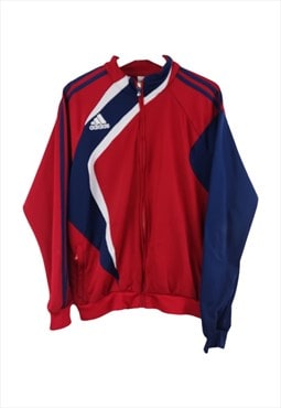 Vintage Adidas Sport Track Jacket in Red M