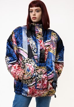 Anorak Jacket Abstract Pattern Outwear Small 5139