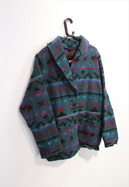 Vintage 90's Woolrich Aztec Pattern Wool Jacket.