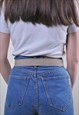 VINTAGE OVERSIZE WOMEN BEIGE MINIMALIST COTTON BELT M