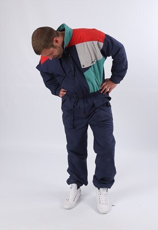 RARE 80'S ADIDAS FULL SKI SUIT TRACKSUIT M/L 42" TALL (5AT)