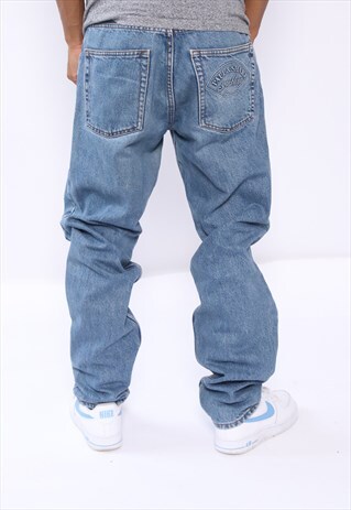 VINTAGE PAUL & SHARK WASHED DENIM JEANS BLUE