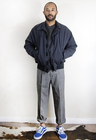 90S MINIMALIST SKATER FADED BLACK UTILITY BOMBER JACKET