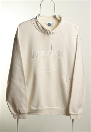 UNIVERSAL STUDIOS VINTAGE STAND COLLAR SWEATSHIRT WHITE