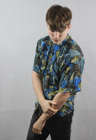 VINTAGE FESTIVAL PATTERN SHIRT