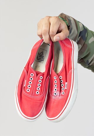 VINTAGE VANS RED TRAINERS