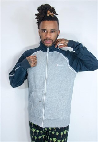 CHAMPION EMBROIDED ZIP SWEATSHIRT