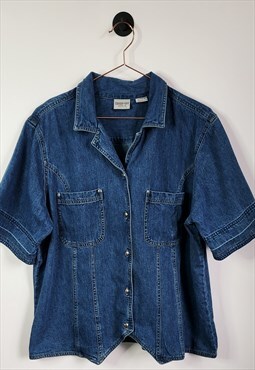 Vintage 80s Denim Women's Shirt Size 16-18 