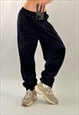 UNISEX VINTAGE 00S NAVY BLUE LOOSE BAGGY JOGGERS TRACK PANTS