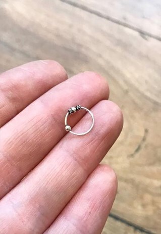 BALI STYLE NOSE RING SILVER