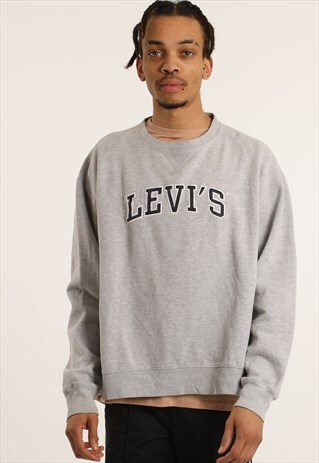 VINTAGE LEVI'S EMBROIDERED LOGO SPELLOUT SWEATSHIRT
