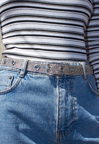 METALLIC BELT - SILVER