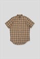 Vintage 90s Burberry Nova Check Short Sleeve Shirt in Beige