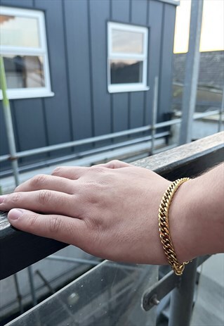 Gold Stainless Steel Link Chain Bracelet