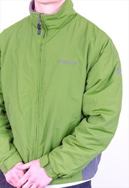 Vintage Timberland Fleece Lined Jacket in Green Medium