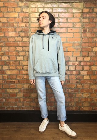 GREY NIKE THERMAL FIT VINTAGE HOODIE