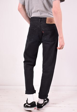 LEVI'S 501 MENS VINTAGE JEANS W32 L32 BLACK 90S