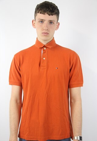 VINTAGE TOMMY HILFIGER ORANGE POLO SHIRT