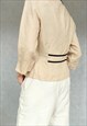 VINTAGE NUDE LINEN JACKET BY STEILMANN, MEDIUM SIZE