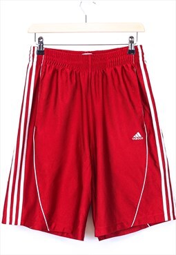 Vintage Adidas Shorts Red White Striped With Logo Retro 