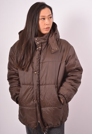 VINTAGE BENETTON PADDED JACKET BROWN