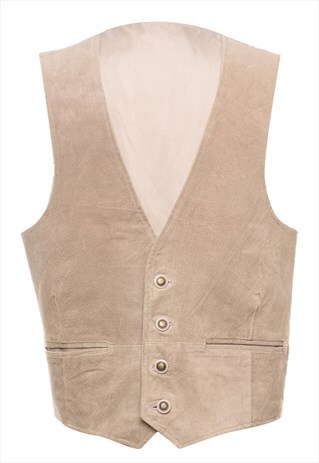 Vintage Suede Waistcoat - M