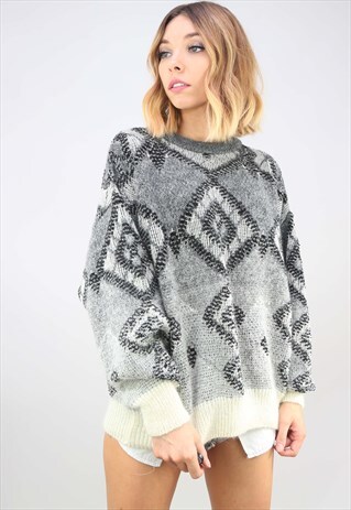 VINTAGE OVERSIZED PATTERNED JUMPER