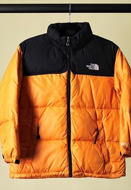 Vintage 90s The North Face Puffer Jacket in Yellow and Black